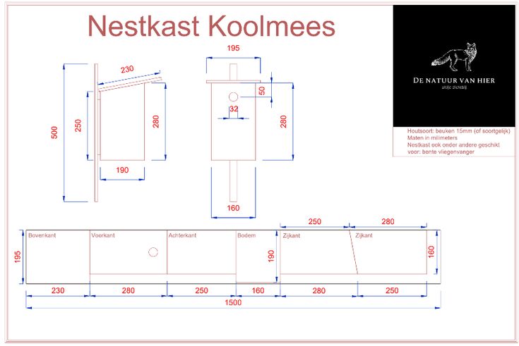 Maak Zelf een Nestkast met Deze Handige Bouwtekening!